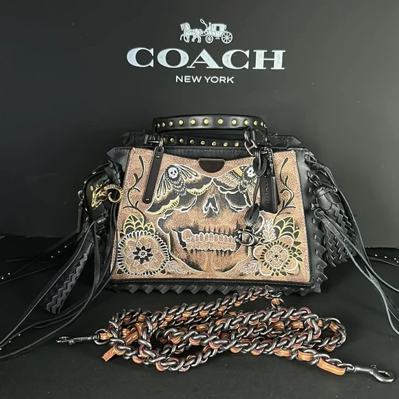 NWOT Coach 1941 Dreamer 21 Chelsea Champlain Tattoo Signature Leather Purse Bag